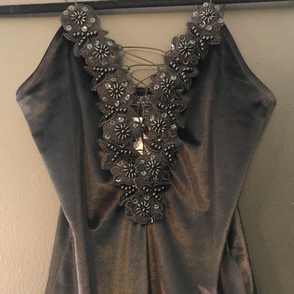 TOPSHOP Velvet Bodysuit - Picture 2 of 3